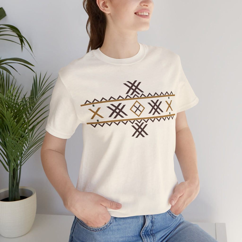 Wolf Fangs Motif, Ancient Symbols T-Shirt, Lightweight