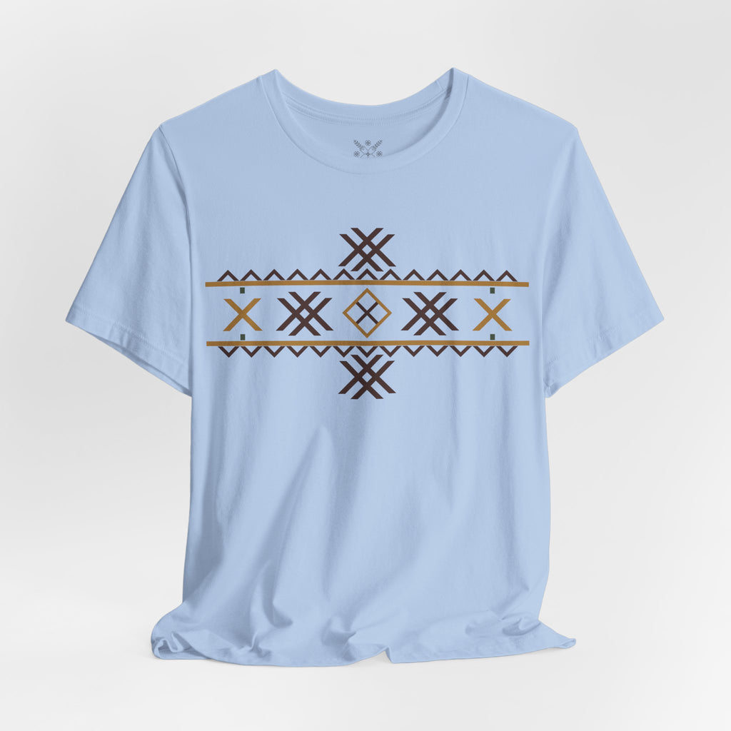 Wolf Fangs Motif, Ancient Symbols T-Shirt, Lightweight