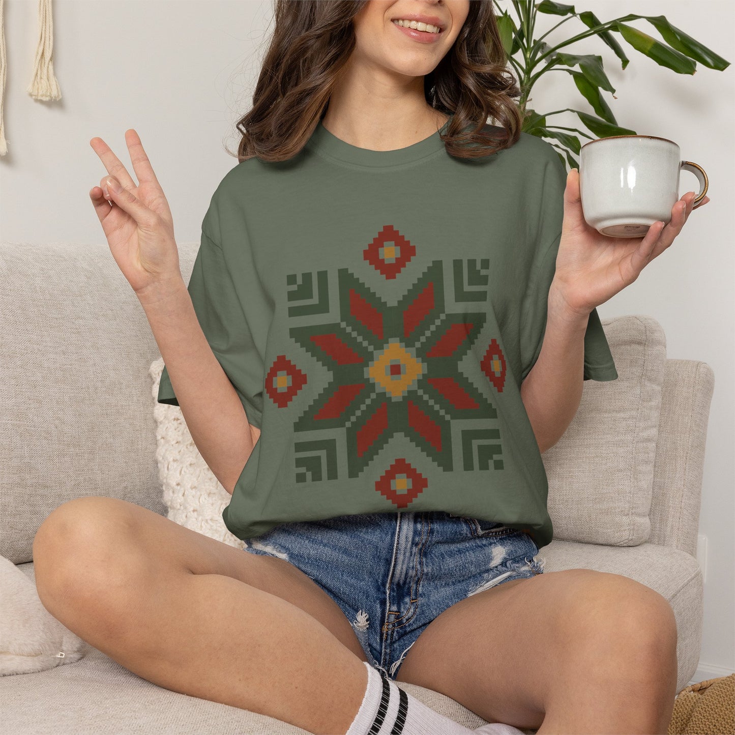Ancestral Wreath, Ancient Symbols T-Shirt, Heavyweight