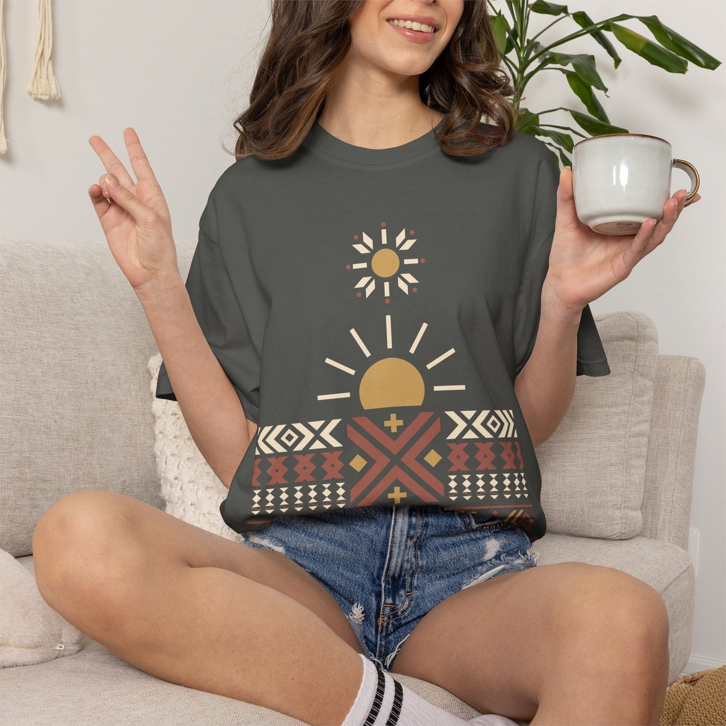 Quiet Sunburst, Ancient Symbols T-Shirt, Heavyweight