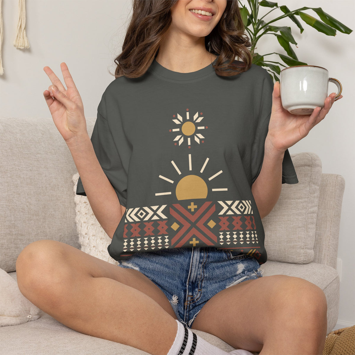 Quiet Sunburst, Ancient Symbols T-Shirt, Heavyweight